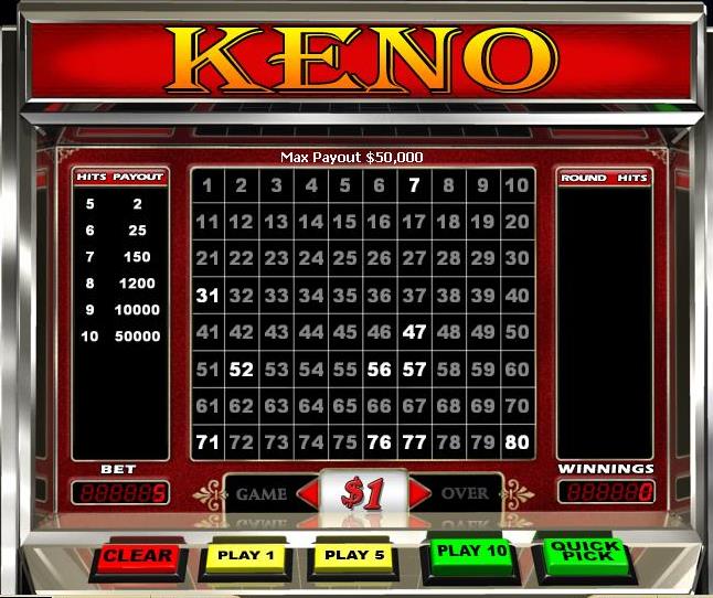 Keno screenshot